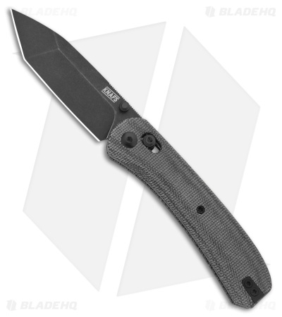KNAFS Lander 2 Tanto Clutch Lock Knife Black Micarta (3.25
