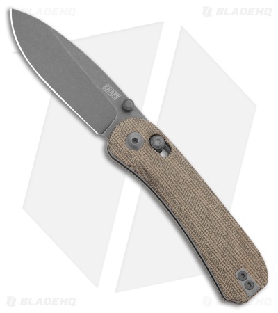 KNAFS Lander 3 Clutch Lock Knife Moondust Micarta (2.75" Gray Stonewash PVD)