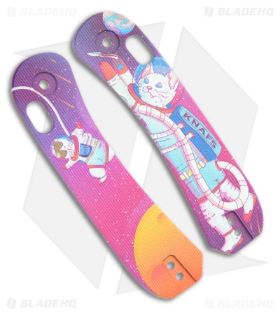 KNAFS Lander 3 G-10 Knife Scales Kitty Cosmo Crew