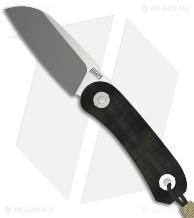 Knafs Lander 4 Fixed Blade Knife Black Micarta (2.6" Stonewash)