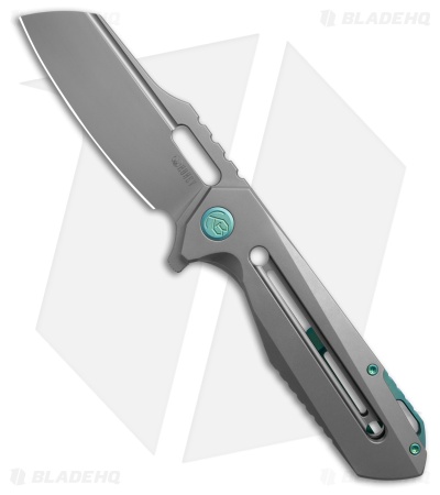 Kubey Atlas Frame Lock Knife Titanium (3.7" Bead Blast)