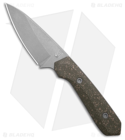 Lynch NW Sparrow Seven Fixed Blade Knife Genus 2 Splatter Ti (3.25" Service)