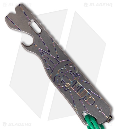 Lynch Northwest D1.1 Prybar Stonewash Sprinkled Anodized Dagger Donut Ti 4"