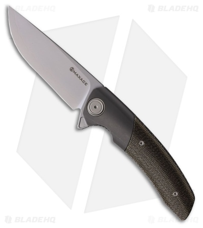 Maxace Knives Mamba Liner Lock Knife Green Canvas Micarta (3.5