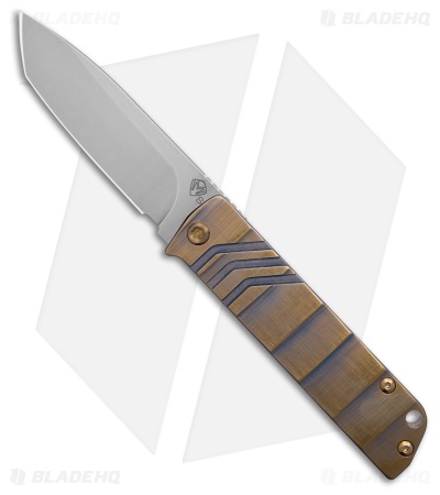 Medford The Antik Frame Lock Knife Bronze/Blue Armadillo (3.8" Tumbled)