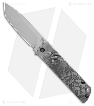 Medford The Antik Frame Lock Knife Stacked Skulls Titanium (3.8" Tumbled)