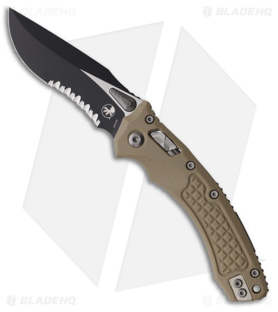 Microtech Amphibian S/E Ram-Lok Knife Tan Frag (3.9" Two-Tone Serr)