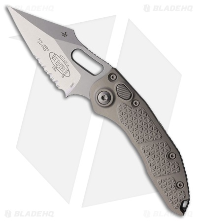 Microtech Stitch Automatic Knife Natural Clear Aluminum (3.75