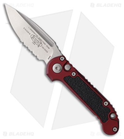 Microtech LUDT Gen III S/E Automatic Knife Merlot Red Aluminum (3.5" SW Serr)