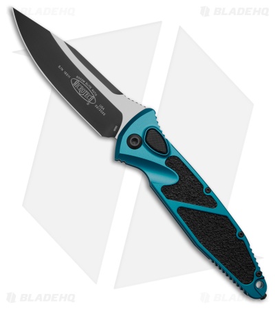 Microtech Socom Elite S/E Automatic Knife Blue Aluminum (4" Black) 160A-1BL