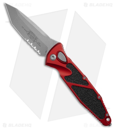 Microtech Socom Elite T/E Automatic Knife Red (4" Apocalyptic Serr) 161A-11APRD
