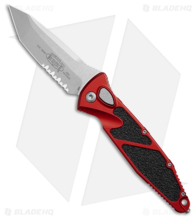 Microtech Socom Elite T/E Automatic Knife Red Aluminum (4" SW Serr) 161A-11RD