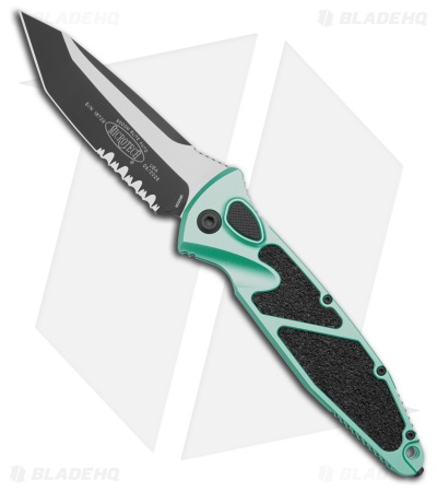 Microtech Socom Elite T/E Automatic Knife Turquoise (4" Black Serr)161A-2TQ