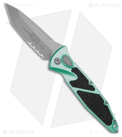 Microtech Socom Elite T/E Automatic Knife Turquoise Aluminum (4" Apoc Serr)