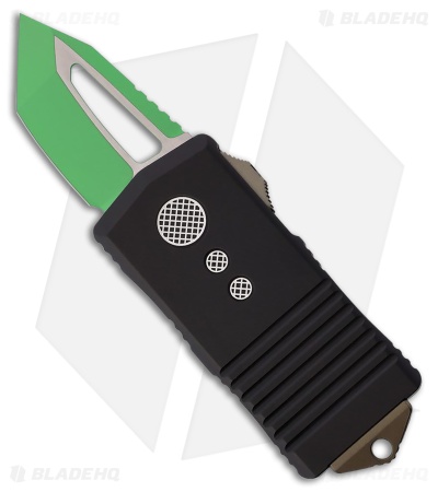 Microtech Exocet T/E Automatic Knife Black Aluminum (2" Green )