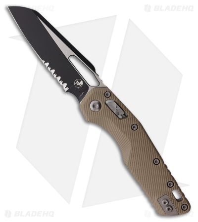 Microtech MSI Ram-Lok Knife Tan Fluted G-10 (3.9" Two-Tone Serr)