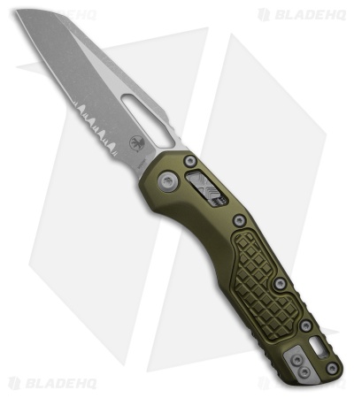 Microtech MSI Ram-Lok Knife OD Green Frag Aluminum (3.9" Apocalyptic Serr)