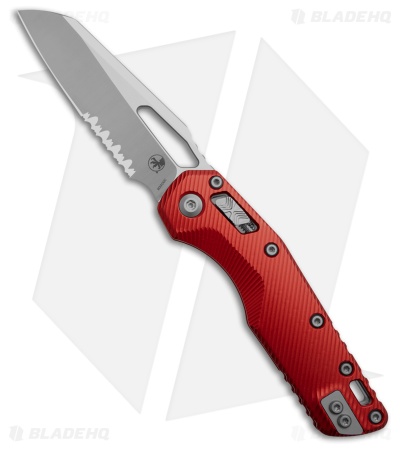 Microtech Standard Issue MSI Ram-Lok Knife Fluted Red Aluminum (3.8" Satin Serr)