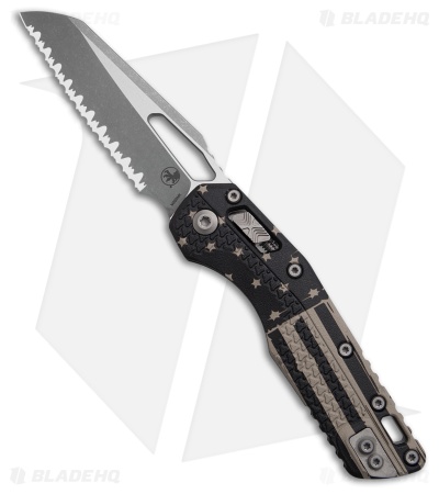 Microtech MSI Ram-Lok Knife Tri-Grip Flag Polymer (3.9" Apocalyptic Full Serr)