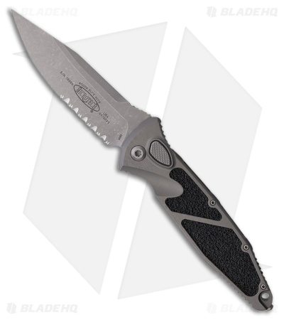 Microtech Socom Elite S/E Automatic Knife Natural Clear Aluminum (4" Apoc Serr)