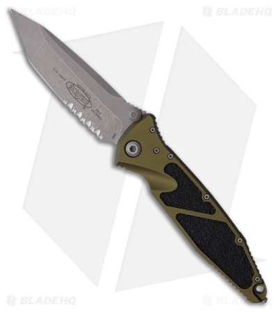 Microtech Socom Elite T/E Liner Lock Knife OD Green Aluminum (4" Apoc Serr)