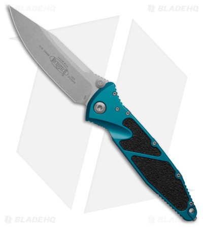 Microtech Socom Elite S/E Manual Knife Blue Al (4" Stonewash) 160-10BL