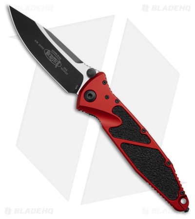 Microtech Socom Elite S/E Manual Knife Red Aluminum (4" Black) 160-1RD