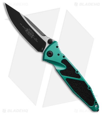 Microtech Socom Elite S/E Manual Knife Turquoise Aluminum (4" Black) 160-1TQ