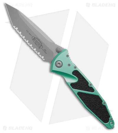 Microtech Socom Elite T/E Manual Knife Turquoise (4" Apoc Full Serr)161-12APTQ