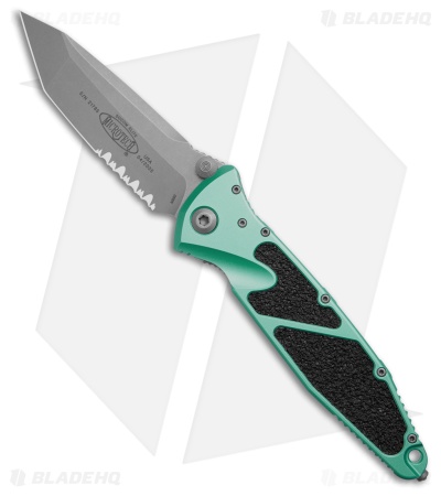 Microtech Socom Elite T/E Manual Knife Turquoise (4" Apocalyptic Serr)161-11APTQ