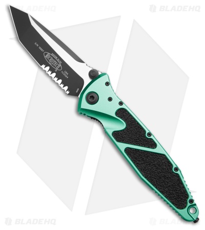 Microtech Socom Elite T/E Manual Knife Turquoise Al (4" Two-Tone Serr) 161-2TQ