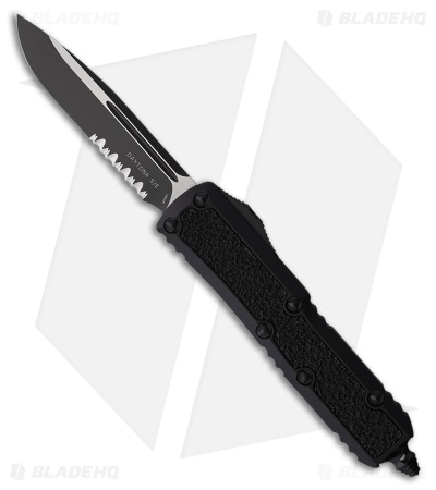 Microtech Daytona S/E OTF Automatic Knife Black Aluminum (3" Two-Tone Serr)