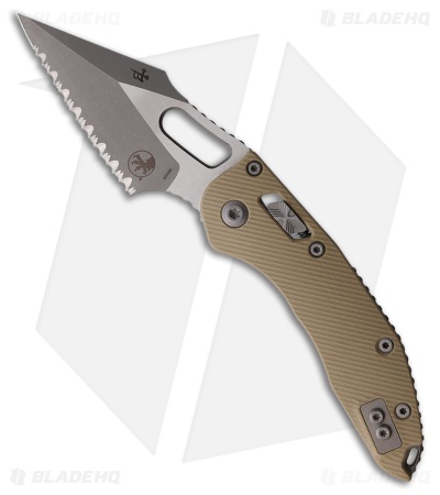 Microtech Stitch Ram-Lok Knife Tan Fluted G-10 (3.75" Apocalyptic Full Serr)