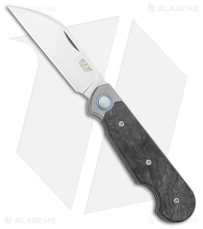 MKM Jaques MagnaCut Slip Joint Knife Black Dark Matter CF/Ti Bolster (2.5" Satin)