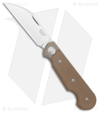 MKM Jaques MagnaCut Wharncliffe Slip Joint Knife Earth Brown G-10 (2.5" Satin)