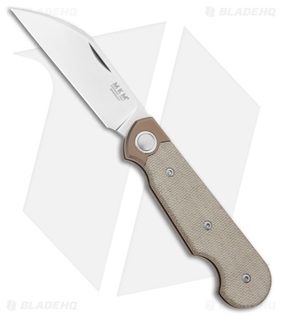 MKM Jaques MagnaCut Wharncliffe Slip Joint Knife Green Canvas Micarta (2.5" Satin)