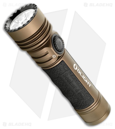 Olight Seeker 4 Pro Rechargeable High Power Flashlight Desert Tan (4600 Lumens)