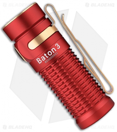 Olight Baton 3 Rechargeable Flashlight Red (1200 Lumens)