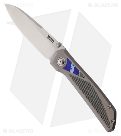 Pena Knives Mula Sheepsfoot Frame Lock Knife Ti/Black Micarta/Mokuti (3.25" Sat)