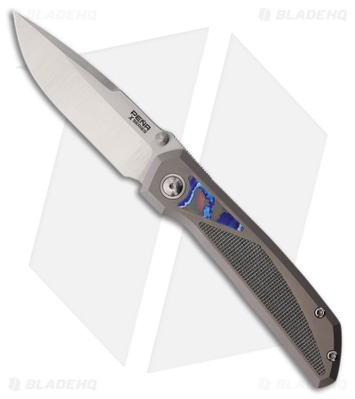 Pena Knives Mula Frame Lock Knife Ti + Black  Micarta/Mokuti (3.25" Satin)