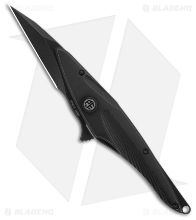 Petrified Fish Hummingbird Frame Lock Knife Black Titanium (1.6" Black SW)