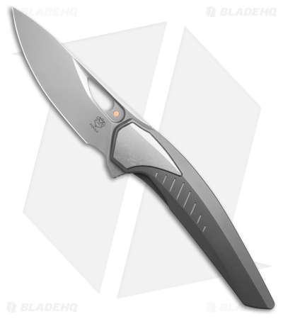 Poikilo Blade VK Zame Flipper Knife Gray Titanium (3.5" Pearlescent Stonewash)