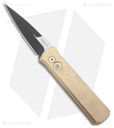 Pro-Tech Godson Automatic Knife SW Bronze Aluminum (3.15" Two Tone) 7111