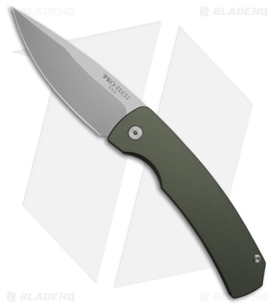 Pro-Tech Magic 2 "Whiskers" Automatic Knife Green Aluminum (3.75" Stonewash)