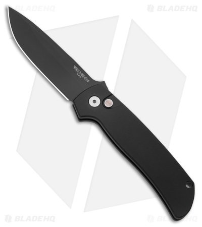 Pro-Tech ATCF Automatic Knife Black Aluminum Pearl Button (3.5" DLC 154CM)