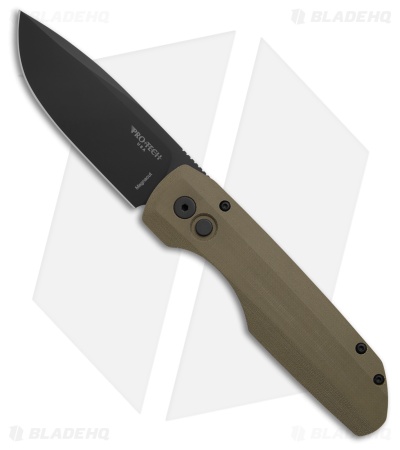 Vero Engineering + Pro-Tech Synapse Auto Knife Green Linen Micarta (3.5" DLC)