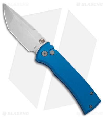 Chaves Knives Redencion Automatic Knife Blue Aluminum (3.4" Stonewash)