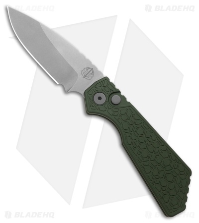 Strider + Pro-Tech PT Automatic Knife Gridlock Green Aluminum (3" SW MagnaCut)