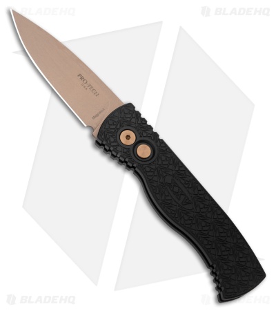 Pro-Tech TR-2 Automatic Knife Black Nexus Aluminum (3" Rose Gold MagnaCut)