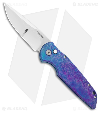 Pro-Tech Custom TR-3 Automatic Knife Jazz + Mike Irie Grind (3.5" Mirror)